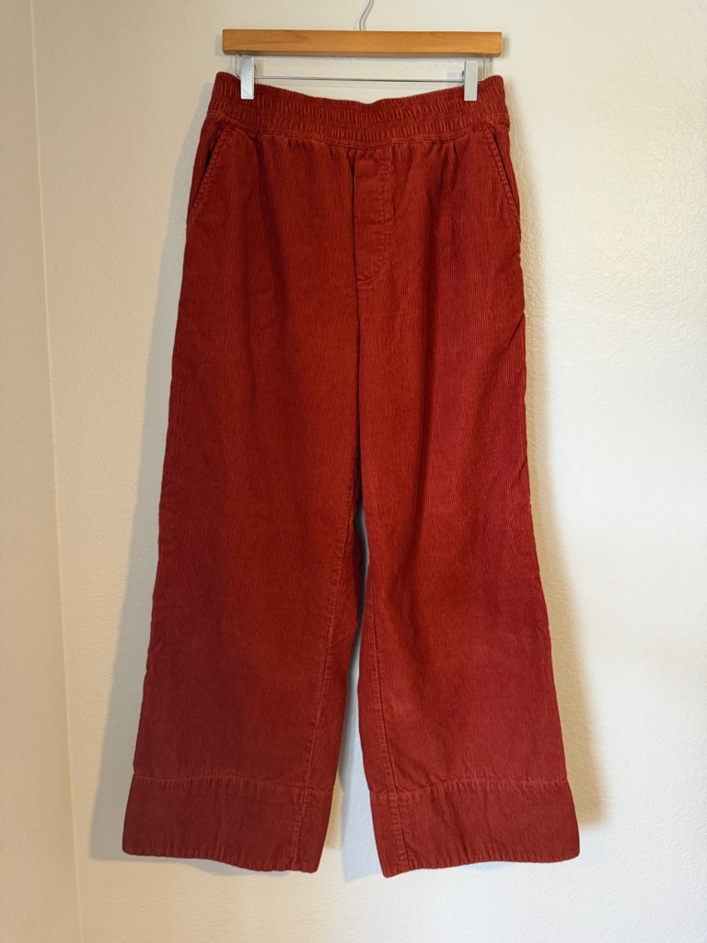 Maeve x Anthropologie Cedar Corduroy Pull-On Trouser Pants Wide Leg Size Medium